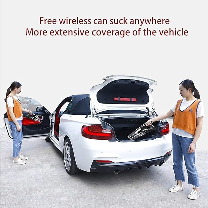 Car Vacuum Cleaner - Portable Handheld Mini Vacuum Cleaner Attachments - Small Vacuum for Car, RV, Boats, Travel - Car Accessories，Multifunctional 4-in-1 Portable Car Vacuum