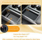 Center Console Tray Organizer for 2021-2025 2026 Ford F150 Accessories Insert Hidden Tray Improve Secret Storage Keep Clean Fits into The Existing Driver's Side Pocket