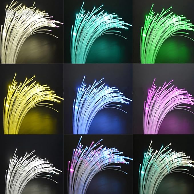 1Set Car Fiber Optic LED Lights Multicolor RGBW Star Ceiling Roof Headliner Lights Fiber Optic Lights Kit 2W 12V