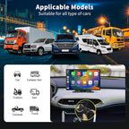 Wireless Carplay 11.3" A pple Carplay Screen for Car with 4K Dash Cam 1080P Backup Camera, Car Stereo for Carplay & Android Auto GPS Navigation/Bluetooth/Mirror Link/Voice Control/AUX/FM/Siri