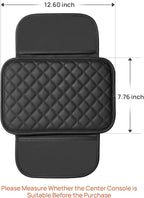 JOYTUTUS Center Console Cover with Storage Bag for SUV Sedan Car, Thin Middle Console Cover Arm Rest Pad, Leather 12.6" x 7.75" x 0.66"