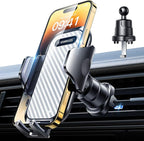 VANMASS Phone Holders for Your Car Ultimate Military-Grade Car Phone Holder Mount【Patent & Safety Certs】Upgraded Shockproof Truck Air Vent Phone Mount for iPhone 17 Pro Max 16 Samsung Android,Silvery