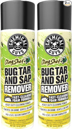 Chemical Guys Bug, Sap & Tar Remover, Fast Acting Pre Wash Cleaner for Cars, Trucks & SUVs, Removes Stuck On Residue, Road Film, Bug Splatter, Tree Sap, Grime, Spray, 2 Pack - 15 Fl Oz Each