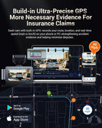 Dash Cam Front and Rear, 4K HDR Dash Camera for Cars, 3" IPS Screen Dash Cam Built-in GPS with 5.8G WiFi UHD Night Vision Free 64G Card, Parking Monitor, G-Sensor