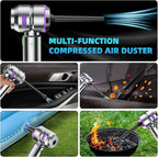 Handheld Car Vacuum Cleaner and Air Duster,18000pa Suction,120W High Power Mini Vacuum 4-in-1 Compressed Air Duster & Air Blower & Pump Hand Held Vacuum with Brushless Motor for Car,Home,Pet