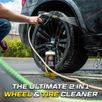 ExoForma Wheel & Tire Cleaner - Removes Built-Up Brake Dust, Dirt & Grime - Improves Dressing Performance - 2-in-1 Formula - Chosen by Pros (128 FL Oz)