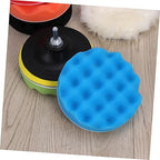 ERINGOGO 7pcs Self-Adhesive Car Polishing Disc Buffing Sponge Pads Pad Buffing for Car Waxing Polishing and Sealing Wool Discs Grip Backing Plate
