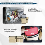 Deluxe Trunk and Backseat Organizer for Medium or large size SUVs & RVs, Detachable Storage Modules with Built-in Cooler, Patent Pending