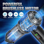 4-in-1 Handheld Vacuum Cordless&Air Duster, 28000pa Suction Power Car Vacuum Portable Cordless, Mini Vacuum with Digital Display and One-Click Dust Emptying for Car Home Office Kitchen Pet Hair(Gray)