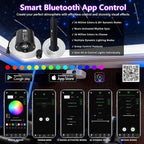 6W Mini Size RGBW Twinkle+White Meteor+Music Sync APP Fiber Optic Lights Kit, Shooting Star Fibers+600pcs 0.03in 9.8ft/3m Fibers APP Fiber Optic Star Light for Home/Car Headliner Starlight