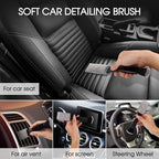 5PCS Car Detailing Brush Set with Car Cleaning Gel Car Cleaning Brushes,Car Dust Brush,Car Interior Detailing Brush for Vehicle Cleaning,Car Accessories for Truck, SUV, Interior