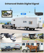 AUTO VOX Wireless Backup Camera Magnetic:Portable No Wiring 1 Min Install Trailer Hitch Camera,2-Channel HD 1080P Car Monitor & IR Night Vision Back Up Camera Systems for Truck,RV (5 inch)