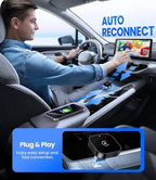 Teeran Wireless CarPlay Adapter for iPhone (2026 Upgraded), Mini Plug & Play for Cars with Factory Wired Apple CarPlay, Fast & Stable Connection, Easy Setup, Wide Vehicle Compatibility (Black)