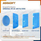 20 Pack RV Air Conditioner Filter 5.25” Round RV AC Filters Replacement with Central Hole MERV 8 Rated RV Air Vent Filters
