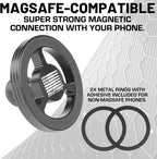 Bulletpoint Adjustable Universal Cup Holder Phone Mount for Car with Carbon Fiber Kevlar Arm Compatible with iPhone Samsung Google Smartphones (MagSafe Phone Holder)