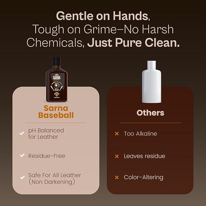 SARNA BASEBALL Glove & Leather Cleaner and Conditioner, 8 Oz