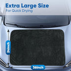 HOMEXCEL Professional Car Drying Towel (36"x 24") with Twisted-Loop Technology, 1200GSM for a Streak-Free Finish – Microfiber Towels for Cars, Trucks, SUVs, RVs and Motorcycles