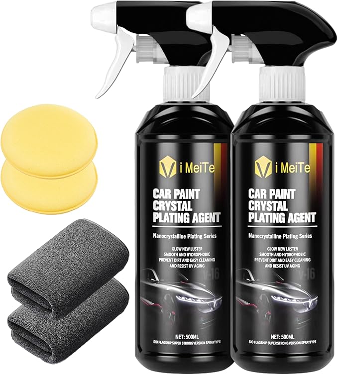 18.6oz Car Coating Spray 6-in-1 Ceramic Paint Sealant Car Wax,Gloss Shine, Extremely Hydrophobic Nano Ceramic Coating, Quick Spray & Wipe Protect Paint, Glass, Wheels, and Trim ﻿ (Pack of 2)