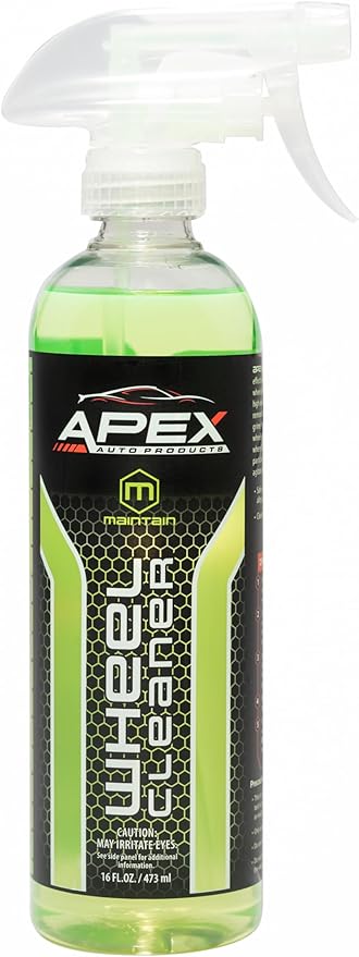 Apex Wheel Cleaner - Iron Remover - Proprietary Color Changing Rim Cleaner Formula - Removes Brake Dust with Ease From Rims - Professional Grade Detailing Product - Easy to apply