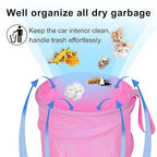 Car Trash Can, 2 Packs Mini Collapsible Car Trash Bin for Front Back Seat, Pop up Garbage Can, Portable Bag Hanging for Vehicle SUV Rv Truck Accessories Interior, Pink