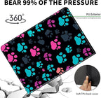 for Kindle 10th Generation Case 2019 Released 6",PU Leather Cute Slim Folio Adjustable Stand Smart Cover with Auto Wake/Sleep Case for 6 Inch Kindle 10th Gen 2019,Green Pink Footprint