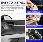 Powerty LED Light for 2018-2023 2024 Toyota Camry Accessories Inner Door Handle Bowl Mood Lighting Decorative Interior Lamp 4PCS Blue