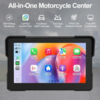 Artman Motorcycle Dash cam Front and Rear, 7'' IPS Touch Screen, Portable Motorcycle Carplay for Apple Carplay and Android Auto GPS Navigation System, TPMS Compatible, IP67 Waterproof & 64G SD Card