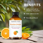 Majestic Pure Essential Oil with Glass Dropper - 100% Pure and Natural - Essential Oils for Diffuser, Aromatherapy, Soap and Candle Making, Brazillian Orange Essential Oil, Orange Oil, 4 Fl Oz