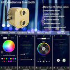 AZIMOM Bluetooth 20w Upgraded Fiber Optic Lights Twinkle Star Ceiling Lighting Kits 700pcs*0.03in*9.8ft Fiber Strands Dual Port RGBW Sound Remote Control Light Source Home Indoor Car Ceiling Décor