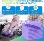 HOMEXCEL Purple Microfiber Cleaning Cloth 12 Pack 12.5 x 12.5 Inch Microfiber Towels for Cars Ultra Absorbent Cleaning Rags Lint Free Cleaning Towels for Household Kitchen, Window Car