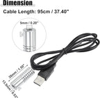 ACROPIX 5mm 0.20" 2W LED Aluminum Light Source Illuminator Decoration USB LED Light for Car DIY White - Pack of 1