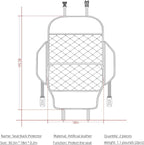 TAIKOO Seat Back Protector + Large Capacity Pocket Storage Organizer,Preventing the Impact of Children Stepping on the Seat Backrest (Blue)