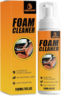 Foam Cleaner for Car, Safe and Quick Remover Stains Multi-Purpose Foam Spray for Car Steering Wheel, Car Seat and House, Lemon Scent Car Interior Cleaner, 150 ML