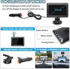 EWAY 2 Magnetic Wireless Backup Cameras HD1080P w/ 5" Split Screen Monitor Portable No Wiring Trailer Hitch IR Night Vision Rear View Camera for Truck Pickup RV Camper 5th Wheel Boat Horse Trailer