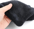 1200GSM Microfiber Car Drying Towel, Double-Twist Loop, Ultra-Absorbent, Quick-Dry, Lint- & Streak-Free, Scratch-Safe, for Car Wash & Detailing (1 Pack) (Dark Grey, 24" x 36")