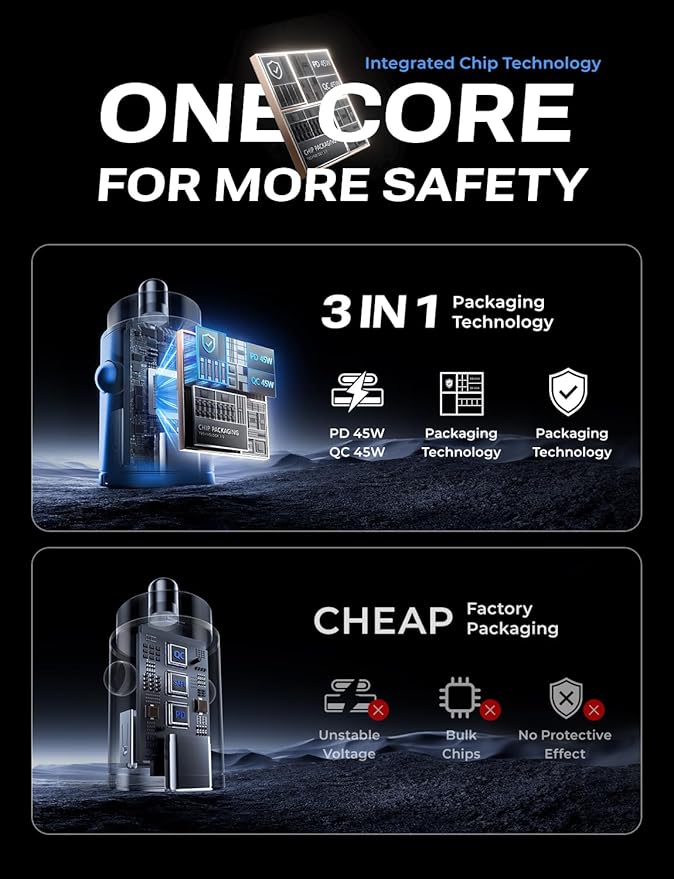AINOPE 90W Super Fast Car Charger, Invisible USB C 45W Car Charger Fast Charging Type C, [Mini&Metal] Cigarette Lighter USB Adapter Fits Samsung Galaxy S25 Ultra S24 iPhone 16 15 Pro Max Piexl, Blue