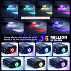 AMKI 16W Twinkle+Sound Mode RGBW Light Source Engine Driver Remote/APP Control Starlight Box Motor for Fiber Optic Star Ceiling Light Kit