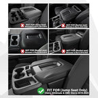 Central Console Hanging Organizer Box for Chevy Silverado GMC Sierra 1500 2019-2025 and Chevrolet Silverado/Sierra 2500HD 3500HD 2020-2025 Split-Bench Seat Only