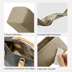 DGAZ Silk Purse Organizer Insert Fits LV Speedy 16/20/25/30/35/45 bags，Silky Smooth Bag Organizer，Luxury Handbag & Tote Shaper（Etoupe grey，SP20）