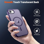 SUPFINE Magnetic for iPhone 17e Case/iPhone 16e Case 2025 (Compatible with MagSafe)(Military Grade Drop Protection) Slim Translucent Matte Shockproof with Anti-Fingerprint Phone Case,Dark Purple