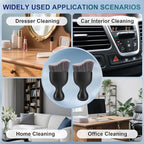 Amrules 2 PCS Car Interior Detailing Brush, Auto Car Dusting Brushes, Soft Bristles Duster Removal Cleaning Tool for Dashboard Interior, Exterior, Skylight, Leather, Dust Brush, Dark Gray