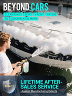 MEKOH Foam Cannon for Pressure Washer, 4000psi Car Wash Foam Gun, 1 Liter Foam Sprayer, Pressure Washer Soap Attachment with 1/4" Quick Connector, Snow Soap Blaster with 5 Nozzles for Car Detailing