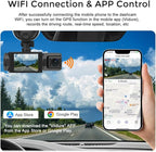 Dash Cam for Cars, 1080P Full HD Dual Dash Cam Front Inside, WiFi, 2" Screen, Night Vision, G-Sensor, Loop Recording, 170° Wide Angle, APP Control (Dual Dashcam)