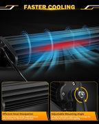 Auxbeam 22 Inch LED Light Bar, 120W 6 Modes Amber White Strobe Fog Lights, Spot Flood Combo Memory Function Offroad Driving Work Ditch Light for Truck Car ATV