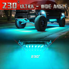 16 Pods RGB LED Rock Lights for Trucks Offroad Pickup Trailer Sedan SUV Cars, Waterproof Multicolor Neon Underglow Kit with Bluetooth APP/RF Remote, Vehicle Accent Underbody Light Underneath 12V