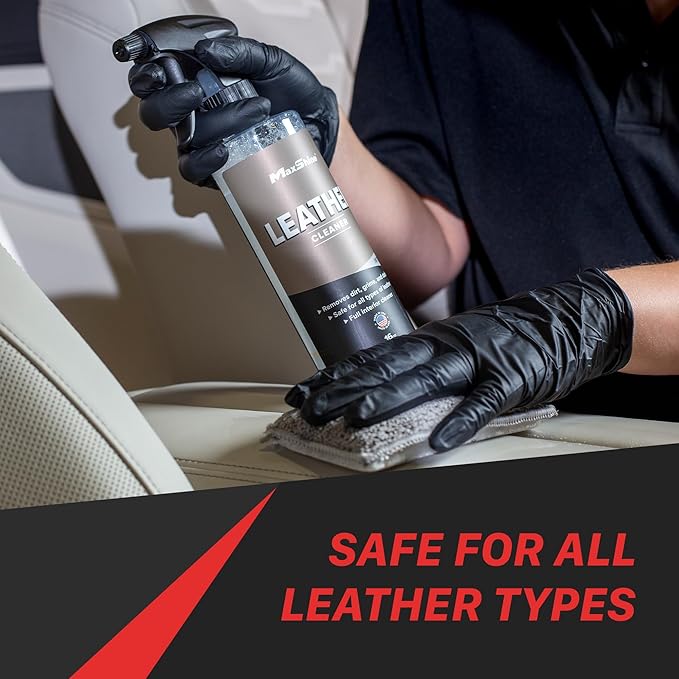 Maxshine Leather Cleaner 16 oz – Deep Cleaning Formula for Car Seats, Interior, and Upholstery, Safe on Natural & Synthetic Leather, Removes Dirt, Grime & Stains
