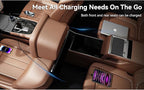 Car Charger USB C Fast Charge, 4 Port 78W Metal Car Phone Charger with Voltmeter, 2 USB-C & 2 USB-A 12V-24V Cigarette Lighter USB Charger Adapter for iPhone 17 16 15 Pro Max, Galaxy S26 S25, iPad
