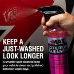 zMAX Exterior Cleaner, 24oz - Multi-Surface Pre Wash for Car Detailing and Spot Cleaning Stubborn Debris - Easily Removes Bird Droppings, Bugs, Dirt, Grime, Mud, Water Spots, Salt and De-Ice Residue