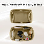 DGAZ Silk Purse Organizer Insert Fits LV Speedy 16/20/25/30/35/40/45 bags，Silky Smooth Bag Organizer，Luxury Handbag & Tote Shaper(S2 trench,SP35)