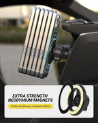 Scosche MagSafe Car Mount Vent, Phone Holders for Your Car with Strong Magnetic Hold and Secure Twist-Lock Vent Clip, Rotatable Car Phone Holder for iPhone 17 16 15 14, Includes Magnetic Ring, 2-Pack
